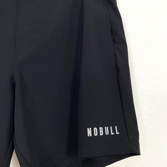 NO BULL Mens XL Shorts Black 7" Lightweight Quick Dry Athletic Training Gym Zip - Picture 4 of 7